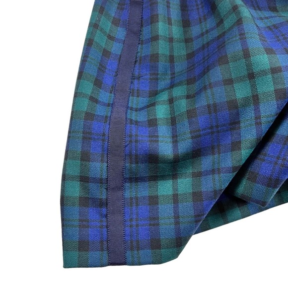 Vineyard Vines Blackwatch Postage Stamp Skirt Tartan Plaid Blue Green Size 2 - Picture 2 of 7